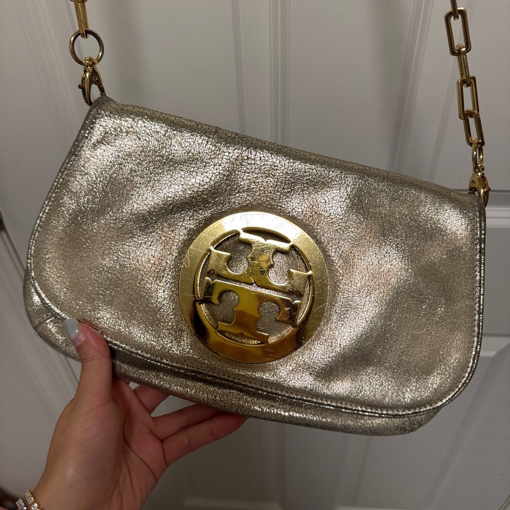Tory Burch Gold Crossbody Bag